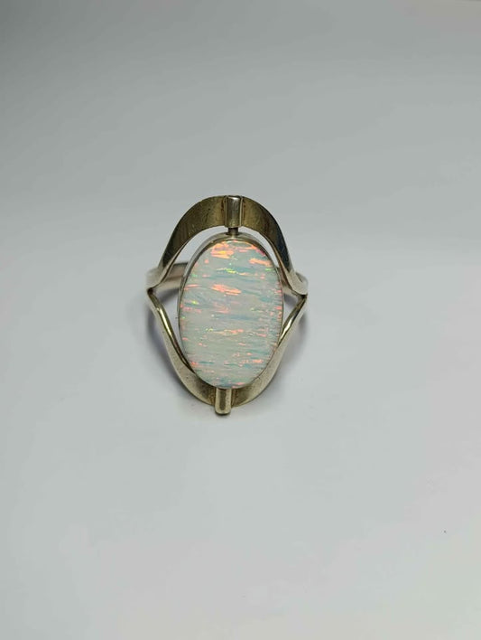 ANILLO PIEDRA MOVIBLE DOBLE CARA .925 5.3g