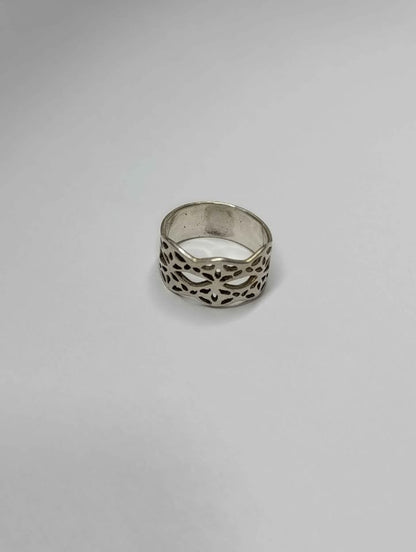 ANILLO REDONDO DISEÑO TIPO MOSAICO .925 9.5g