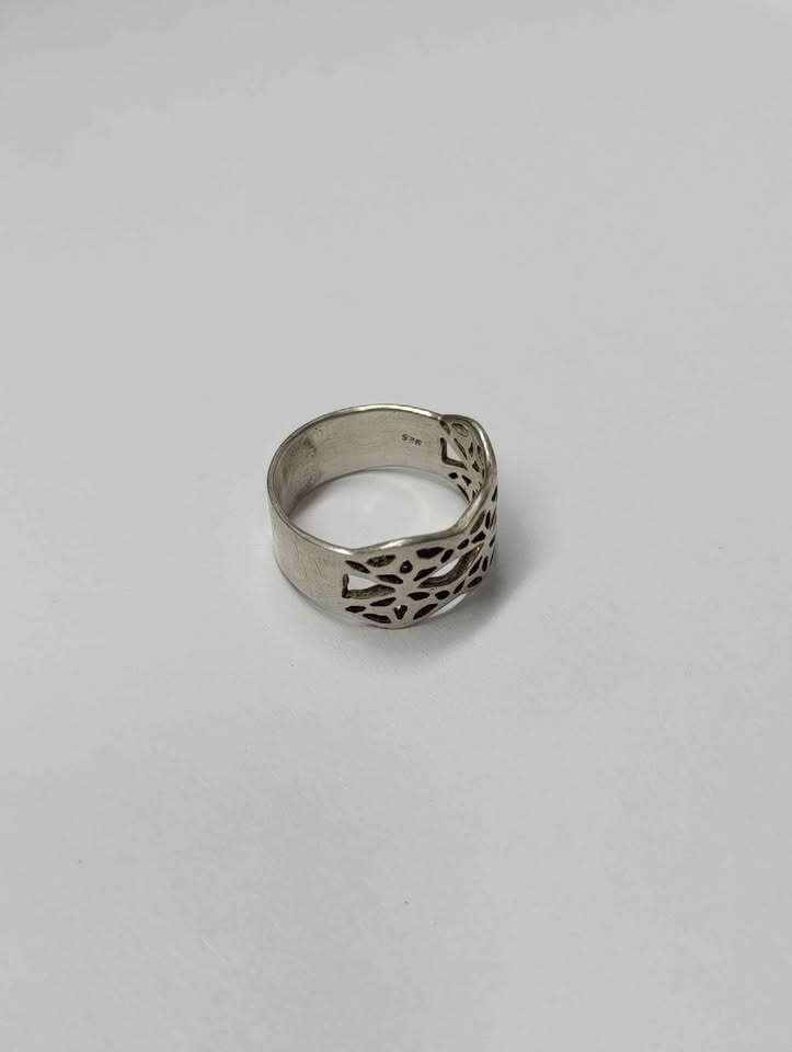 ANILLO REDONDO DISEÑO TIPO MOSAICO .925 9.5g