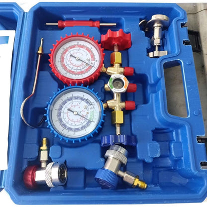 Herramienta manómetro 9pzas mod r134a