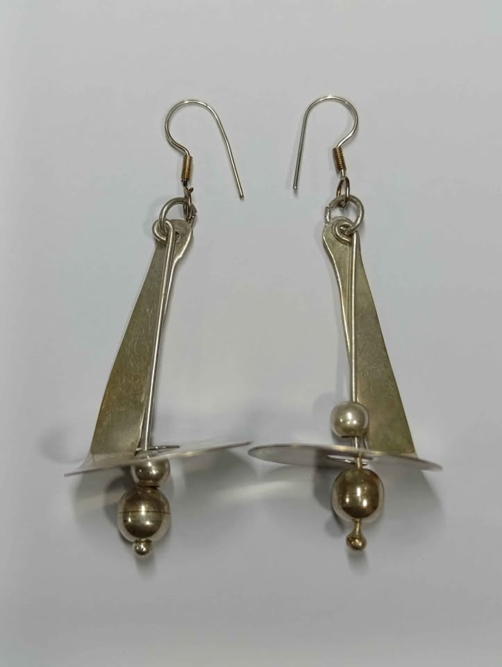 ARETES LARGOS ONDAS .925 12.6g
