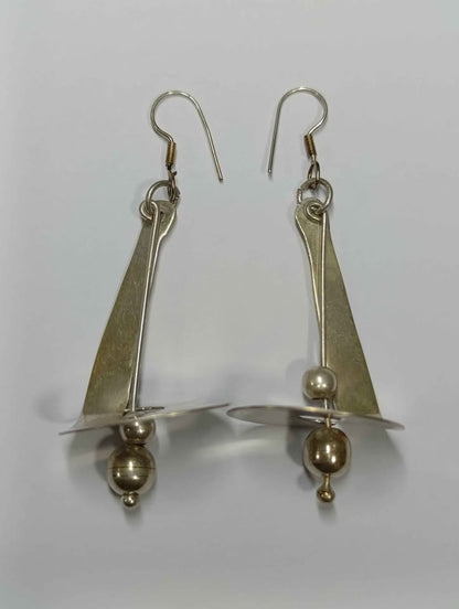 ARETES LARGOS ONDAS .925 12.6g