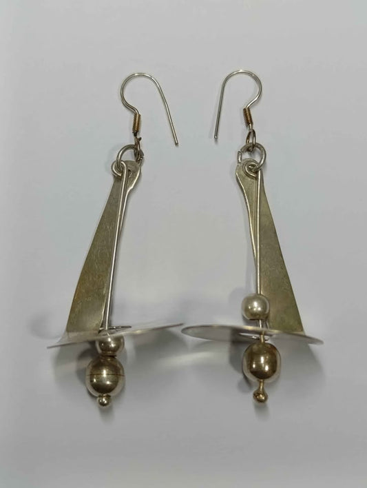 ARETES LARGOS ONDAS .925 12.6g