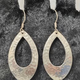 Aretes de plata tipo hoja
