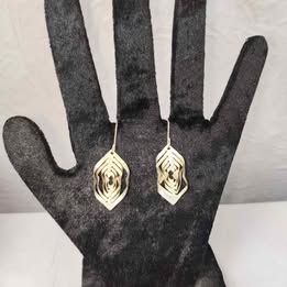 Aretes rombo plata 925 p2.5gr
