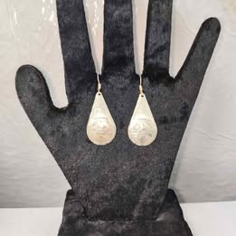Aretes diseño calendario azteca plata 925 p 6.3gr