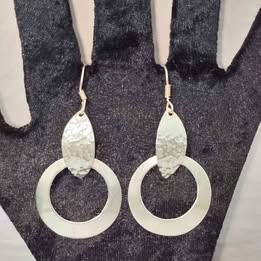 Aretes con hoja plata 925 p 9.1