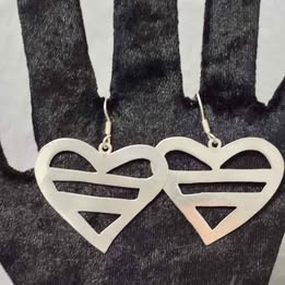 Aretes corazon plata 925