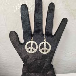 Aretes amor y paz lata 925 p 6.8gr