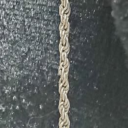 CADENA DE PLATA TORSAL CON PESO DE 6.6 GRAMOS Y 60 CM DE LONGITUD