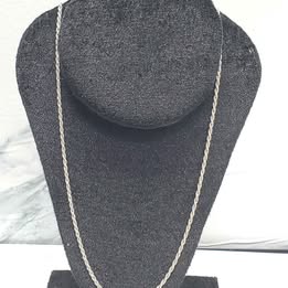CADENA DE PLATA TORSAL CON PESO DE 6.6 GRAMOS Y 60 CM DE LONGITUD