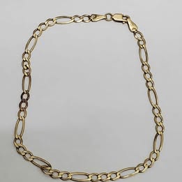 ESCLAVA DE ORO DE 10 KILATES CON PESO DE 2.8 GRAMOS Y 20 CM DE LONGITUD