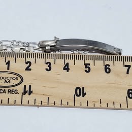 ESCLAVA DE PLATA 3X1 CON DELFIN DECORATIVO CON PESO DE 4.7 GRAMOS Y 14 CM DE LONGITUDES