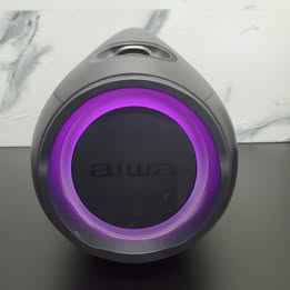 🔊 BOCINA AIWA RECARGABLE CON LUCES LED 🔊
