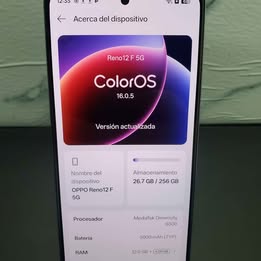 📱 CELULAR OPPO RENO 12F CON 256 GB DE ALMACENAMIENTO Y 12 GB DE MEMORIA RAM 📱