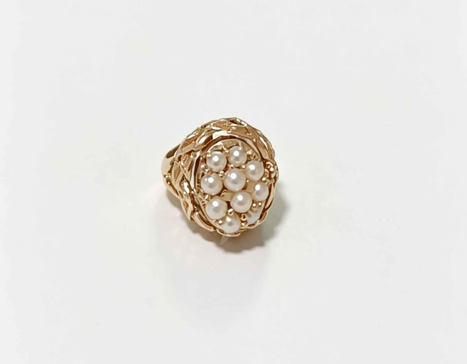 Oro anillo piedra giratoria 14k 5.5grs