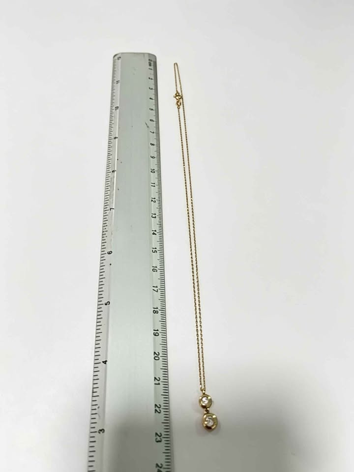 Oro collar con sintéticos 10k 2.1grs