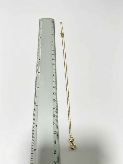 Oro collar con sintéticos 10k 2.1grs