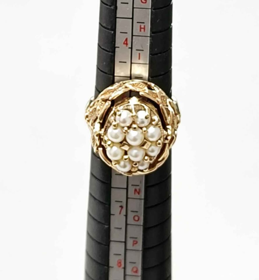 Oro anillo piedra giratoria 14k 5.5grs