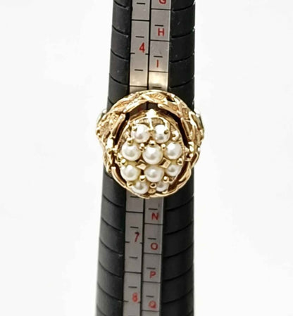 Oro anillo piedra giratoria 14k 5.5grs