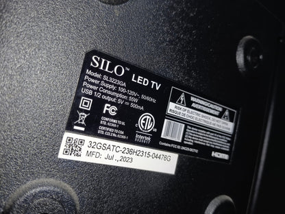 pantalla Led 32” Resolución HD de 1366 X 768 Sistema de Sonido Dolby Digital SILO 🔍🎟️ usada 🔍🎟️