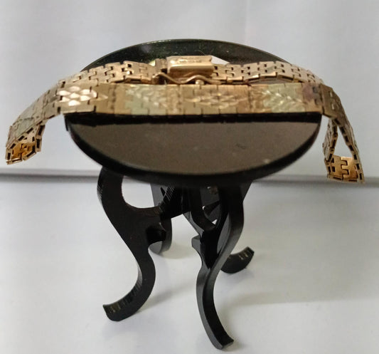 Pulsera de cuadros 3 tonos ORO 8k peso 12.8gr, usado