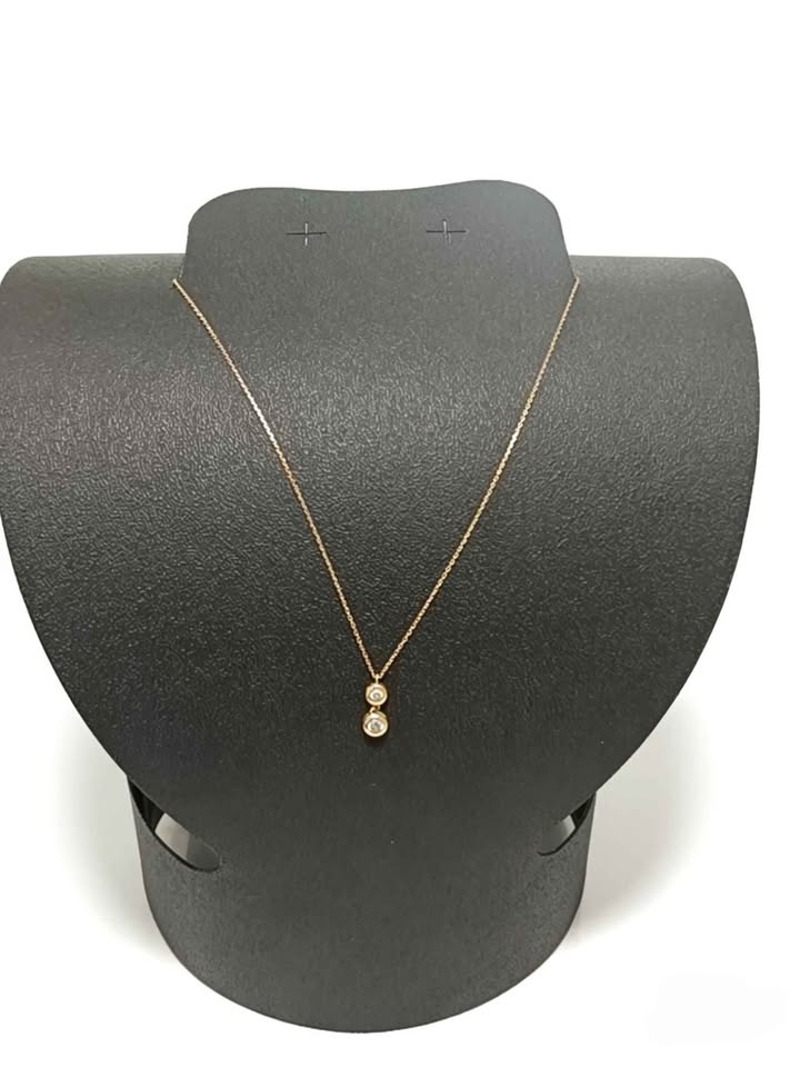 Oro collar con sintéticos 10k 2.1grs