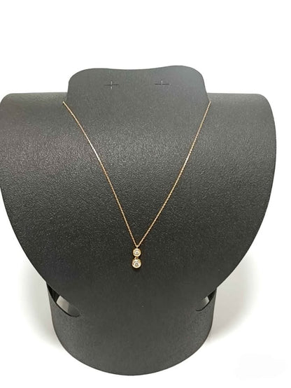 Oro collar con sintéticos 10k 2.1grs