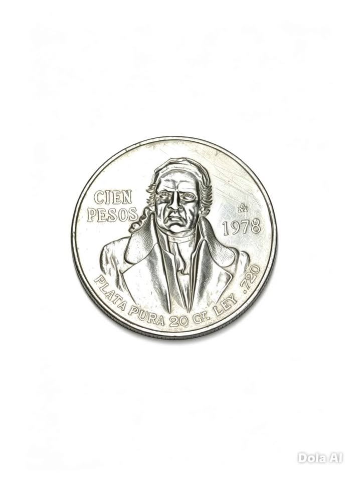 ✨ Moneda Hidalgo 5 Pesos Plata Ley .720