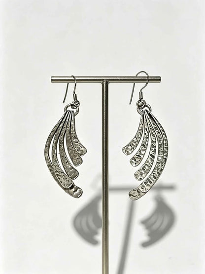 ✨ Plata Aretes de Tiras Curvas .925 – 8.3 g ✨ USADO