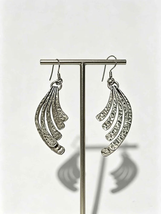 ✨ Plata Aretes de Tiras Curvas .925 – 8.3 g ✨ USADO