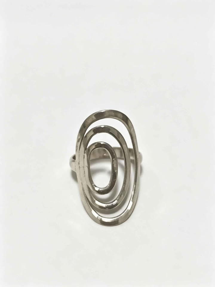 ✨ Plata Anillo de Óvalos .925 – 5.5 g ✨