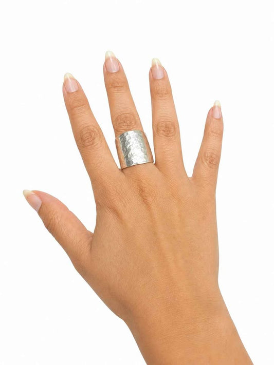 Plata anillo dama curvo .925 peso 8.9g