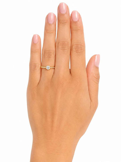 Oro Anillo piedras pequeñas 10k 1.6g