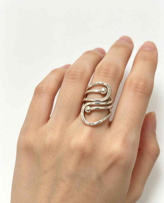 Plata anillo diseño especial .925 peso 5.5g