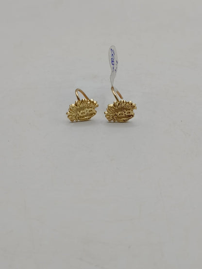 Aretes de carlitos ORO 10k peso 1.4gr, usado