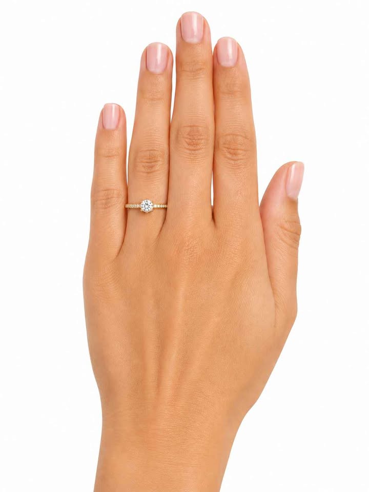 Oro anillo piedras 10k 1.7g