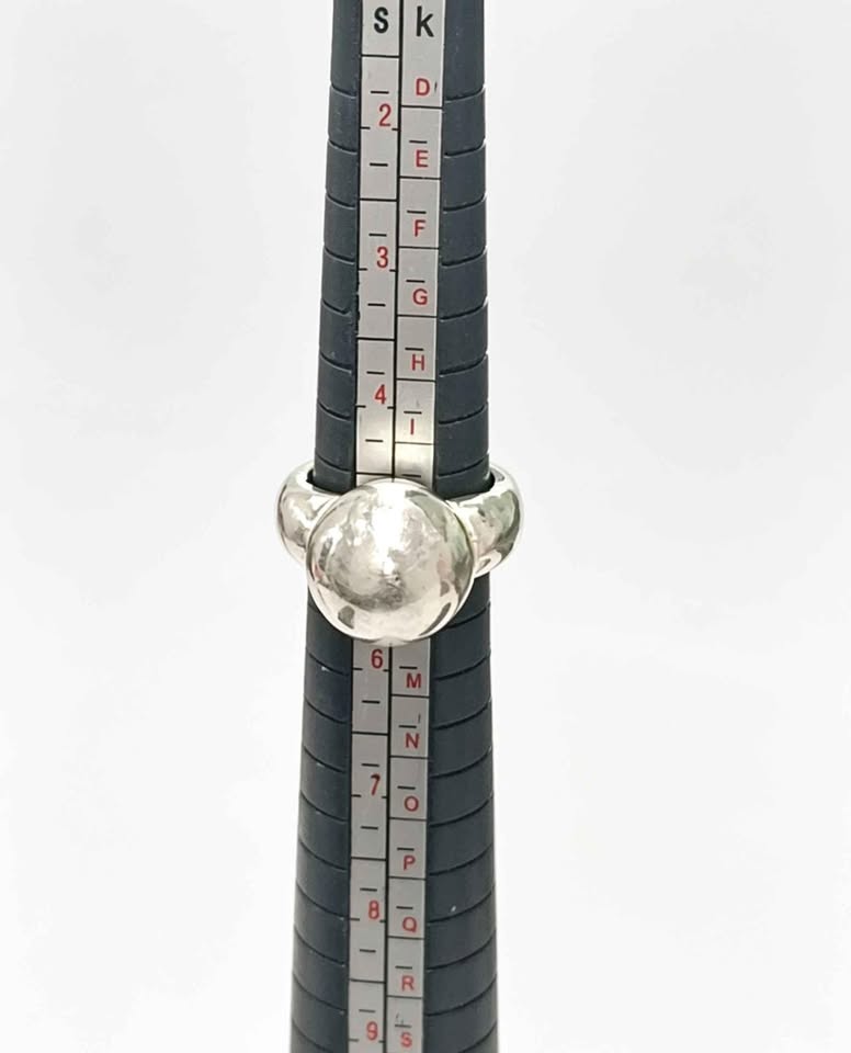 Plata anillo bola .925 peso 6.7g