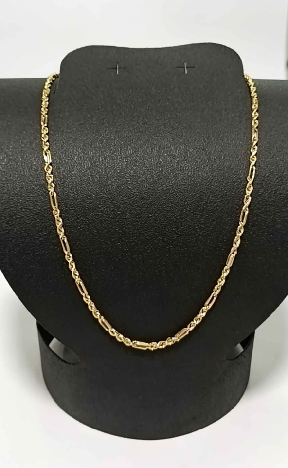 Oro Cadena Tipo torzal y espacio 10k 11.1g