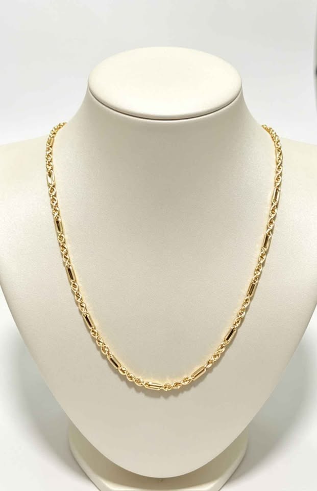 Oro Cadena Tipo torzal y espacio 10k 11.1g