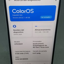 📱 OPPO A60 | 256GB de Almacenamiento | 8GB RAM 📱