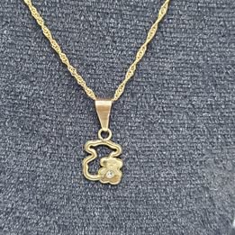 ✨ CADENA CON DIJE DE OSITO 10K | 1.1 Gramos | 44 cm ✨