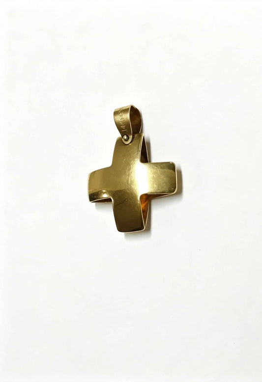 Oro Dije Cruz 14K Peso 1.9 Gramos