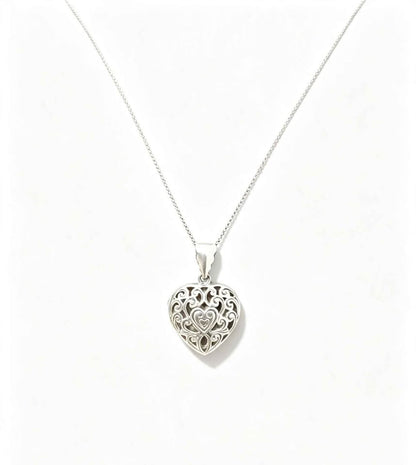 Plata Collar Dije corazón 11.8 gramos