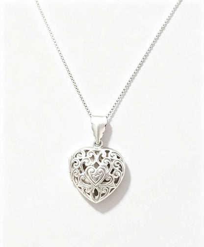 Plata Collar Dije corazón 11.8 gramos