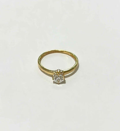 Oro anillo tipo solitario 10k 1g