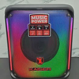 🔊🔥 BOCINA KAISER RECARGABLE CON LUCES LED | POTENTE Y LLAMATIVA 🔥🔊