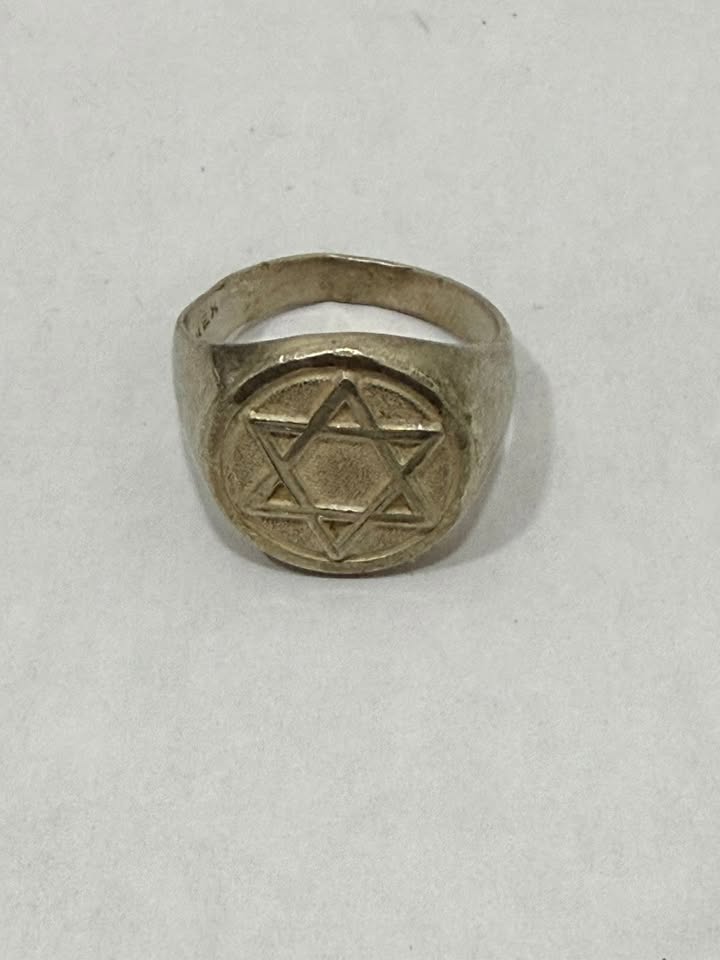 ⭐ANILLO DE SELLO – ESTRELLA DE DAVID⭐ ✨Plata 925 | 11.9 gramos | Usado