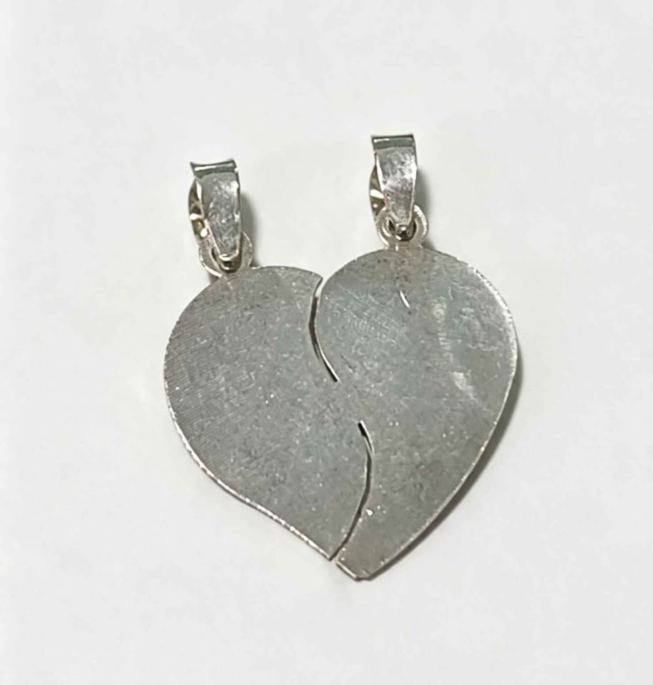 Plata dijes de corazón .925 2.2g