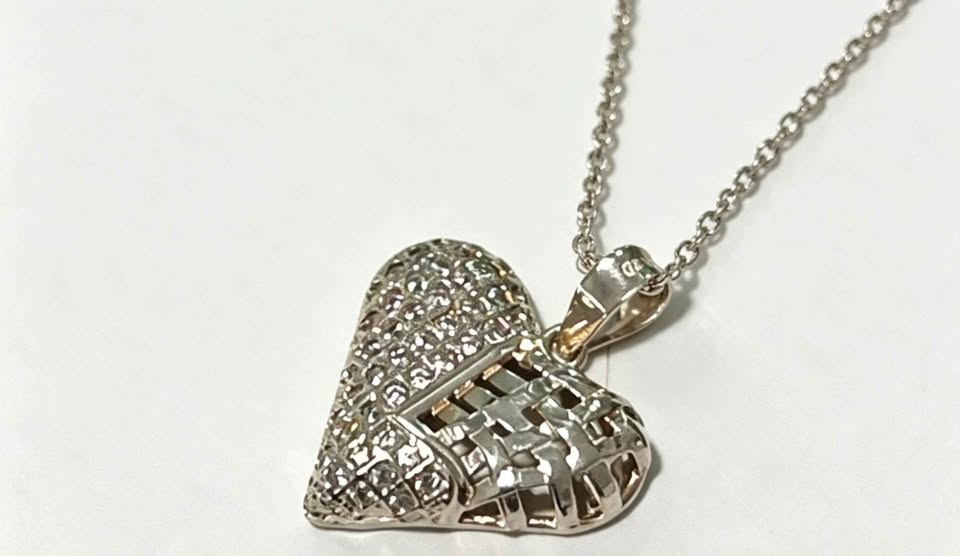 Plata Dije de corazón con sint. .925 1.6g